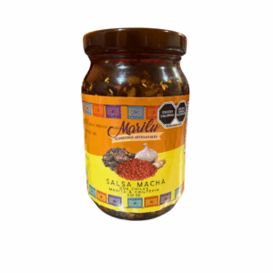 Salsa macha artesanal de chile morita y chiltepín