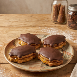 cochitos rellenos de piña y cubierta de chocolate